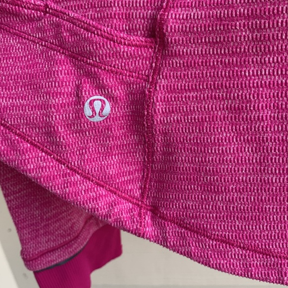 Lululemon athletica herringbone base runner 1/2 zip raspberry pullover jacket 8 - Picture 6 of 11